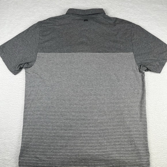 TRAVIS MATHEW Polo Shirt Men 2XL Gray Cotton Modal Stretch Golf Performance Logo - Picture 10 of 11